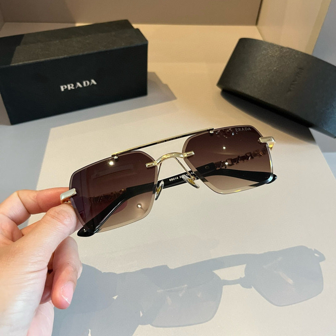 Prada Polarized Fashion Brown Lens Sunglasses for Men - detail image 6