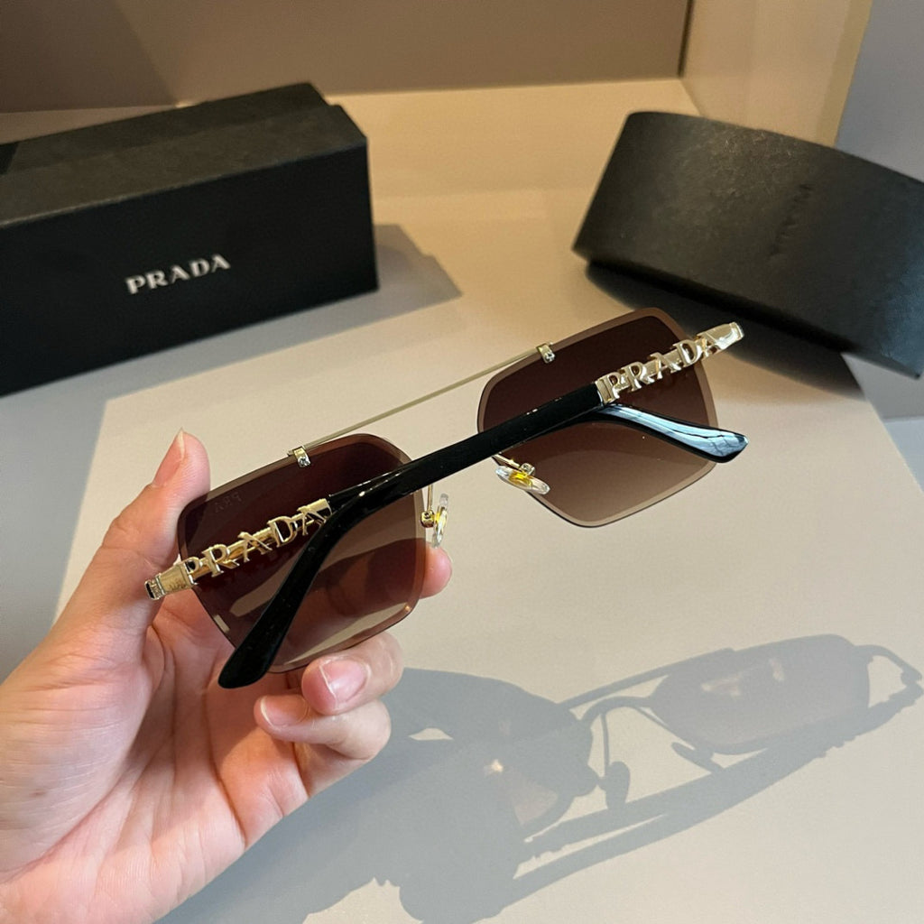 Prada Polarized Fashion Brown Lens Sunglasses for Men - detail image 4