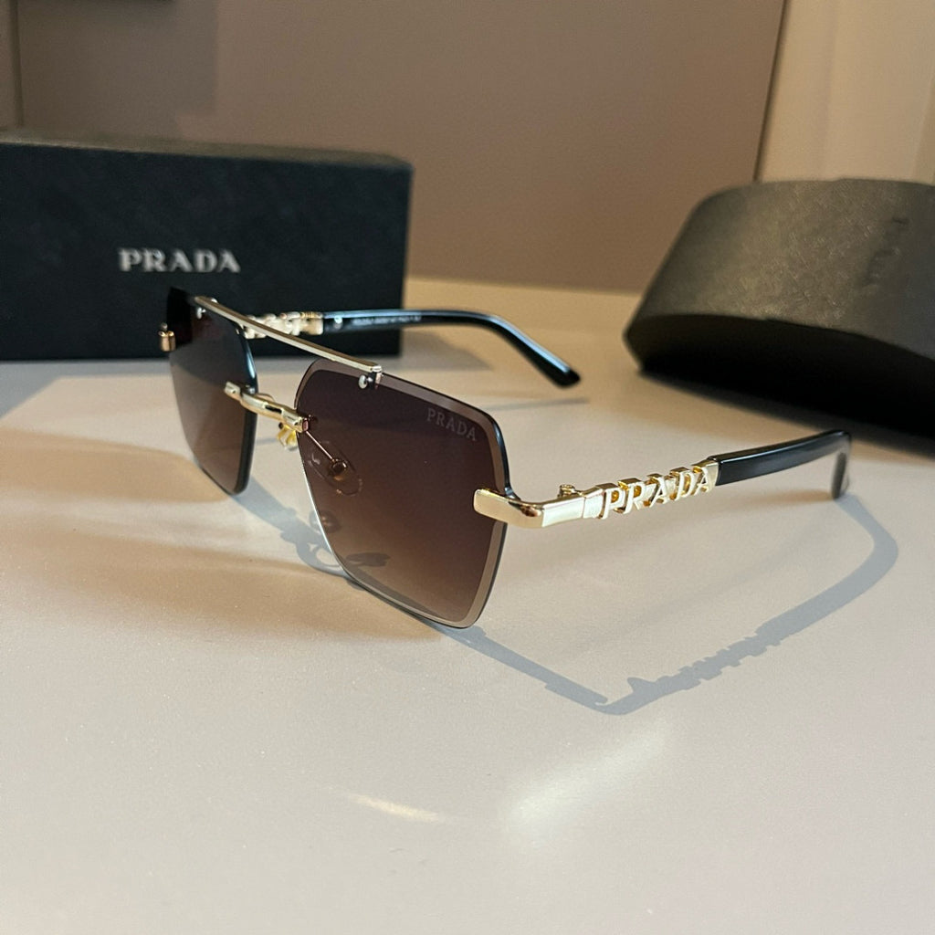 Prada Polarized Fashion Brown Lens Sunglasses for Men - detail image 3