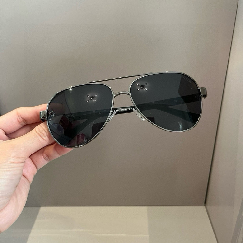 Prada Polarized Fashion Silver Lens Sunglasses for Men - 372101 - detail image 5