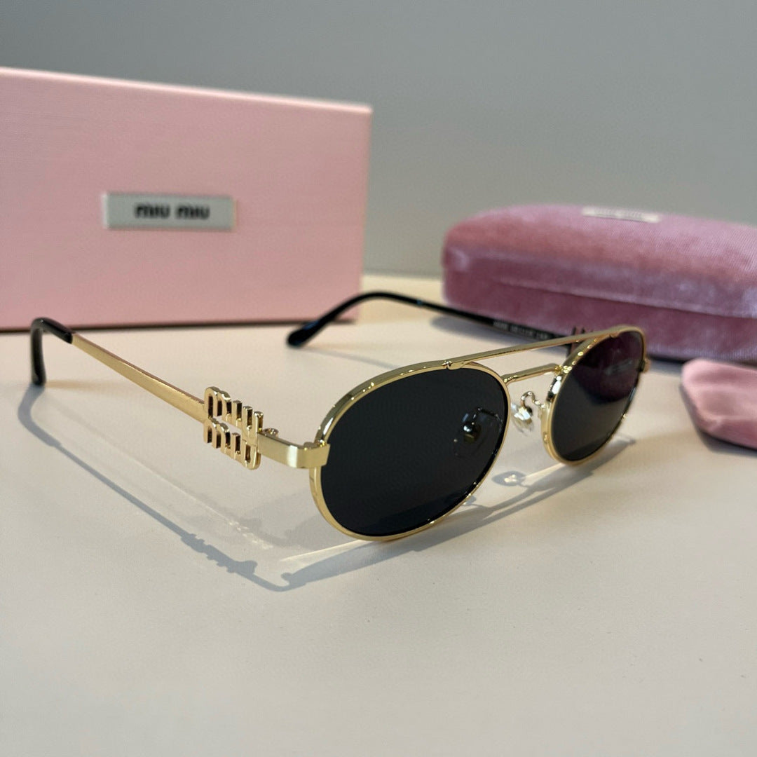 Miu Miu Metal Fashion Red Lens Sunglasses for Men & Women - 432567