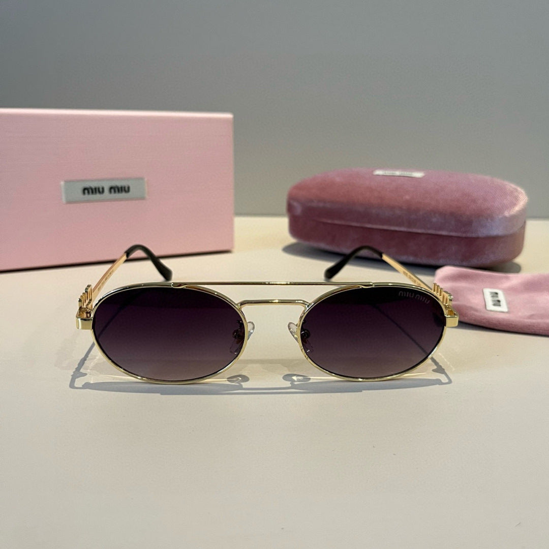 Miu Miu Metal Fashion Brown Lens Sunglasses for Men & Women - 432568 - detail image 2