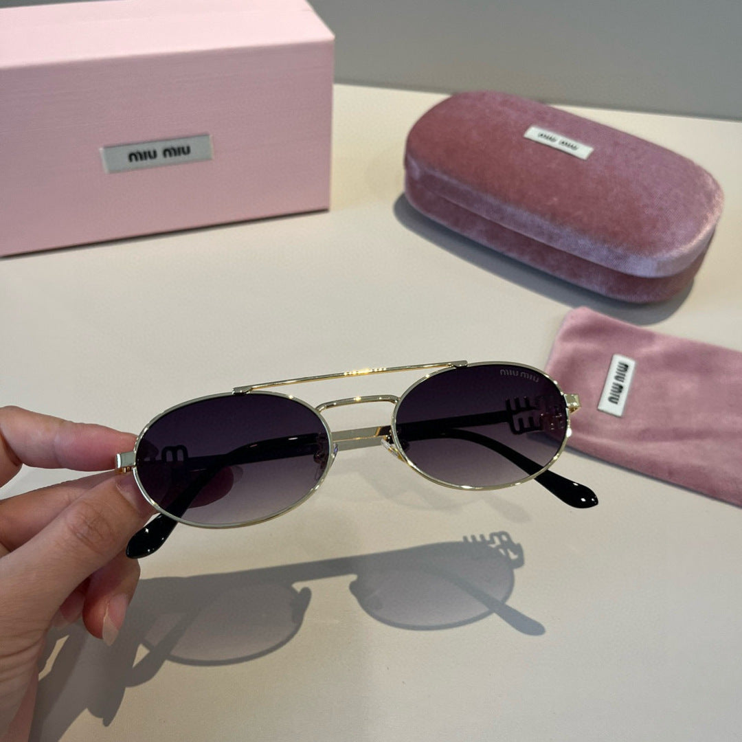 Miu Miu Metal Fashion Brown Lens Sunglasses for Men & Women - 432568 - detail image 4