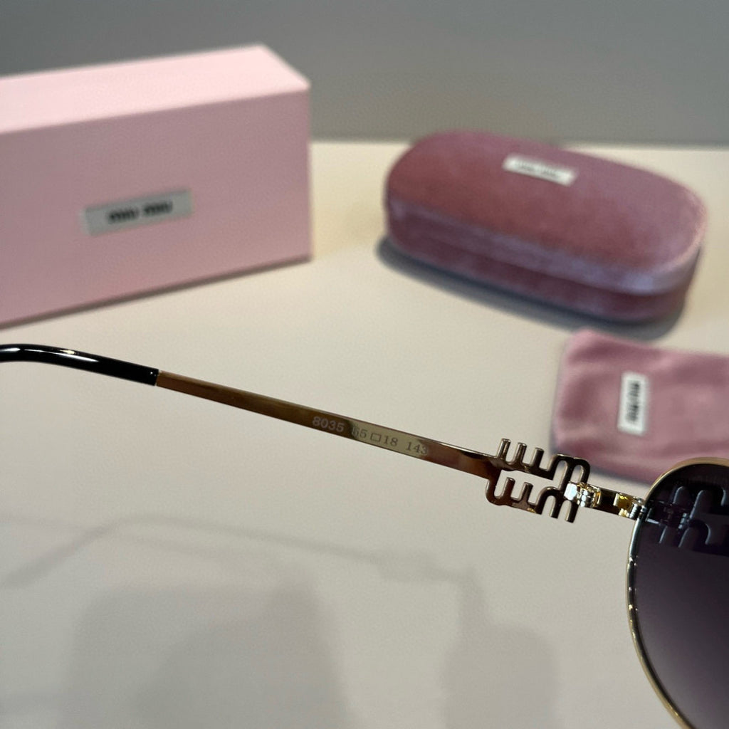 Miu Miu Metal Fashion Brown Lens Sunglasses for Men & Women - 432568 - detail image 8