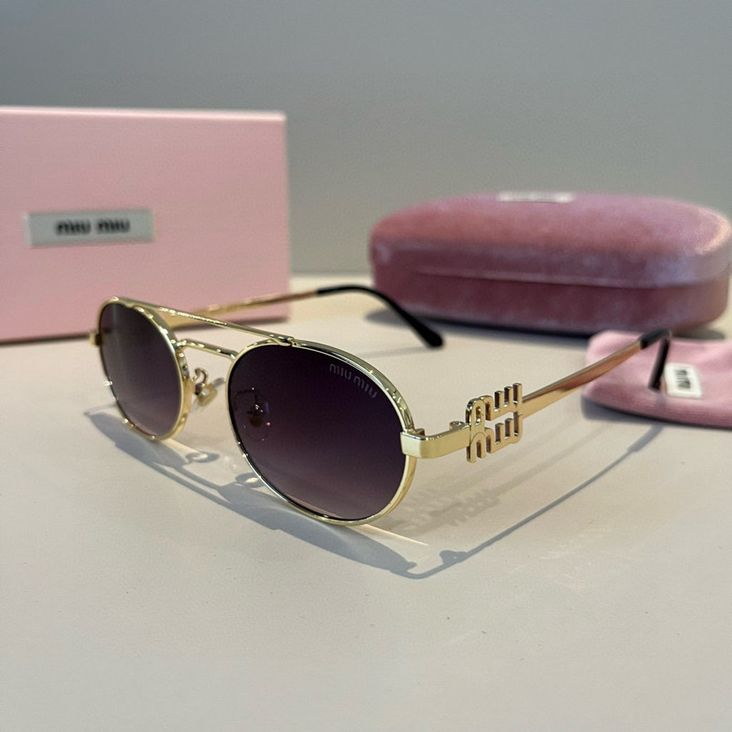 Miu Miu Metal Fashion Brown Lens Sunglasses for Men & Women - 432568 - detail image 3