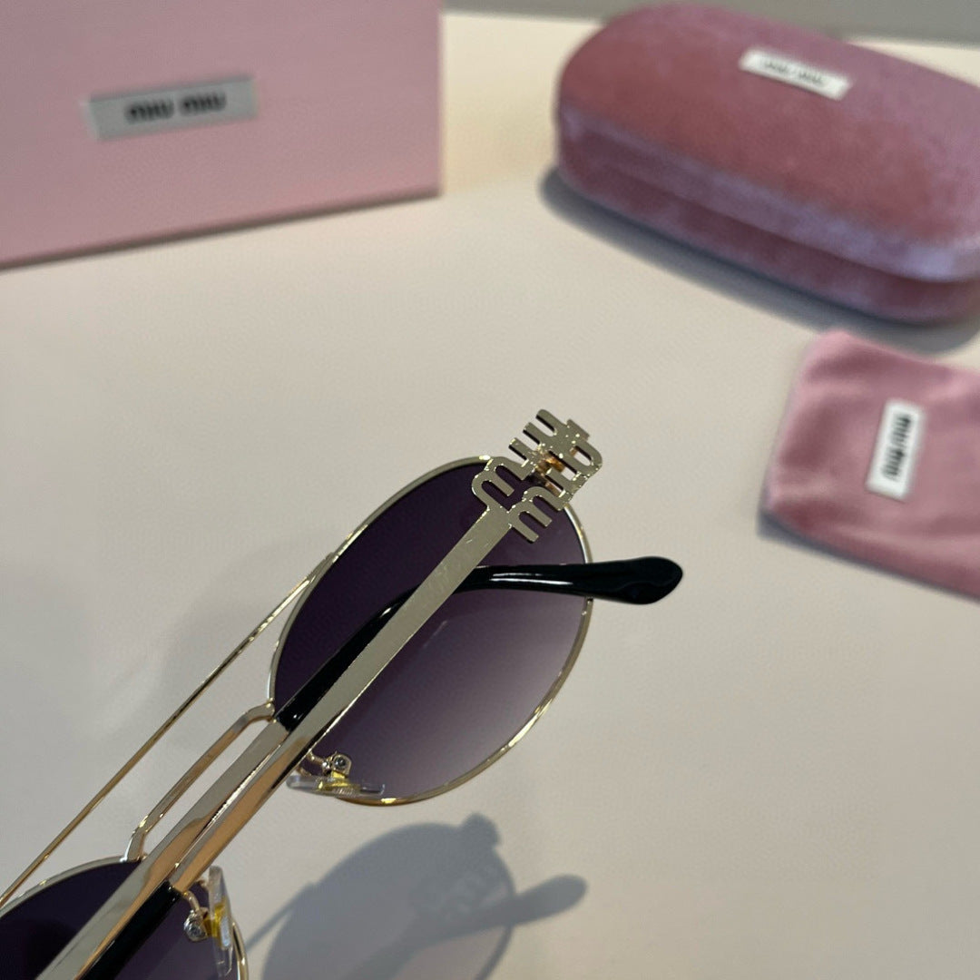 Miu Miu Metal Fashion Brown Lens Sunglasses for Men & Women - 432568 - detail image 6