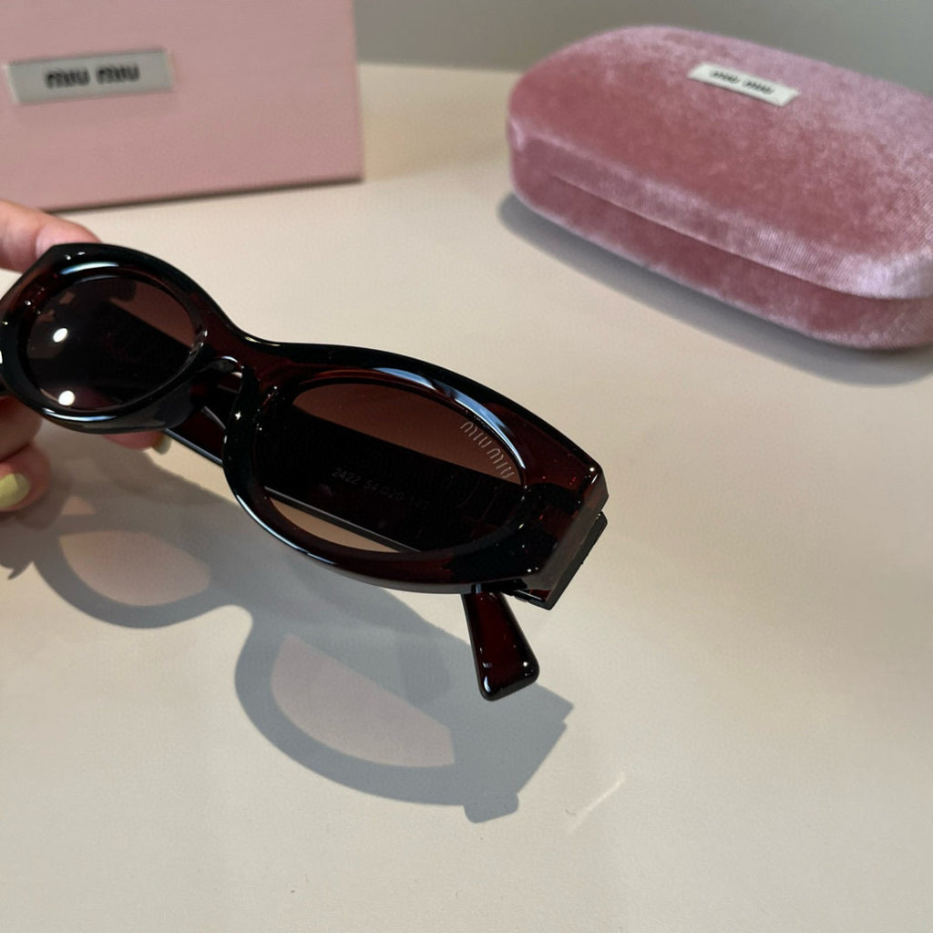 Miu Miu Cat-Eye Black Lens Sunglasses for Men & Women - 372408 - detail image 7