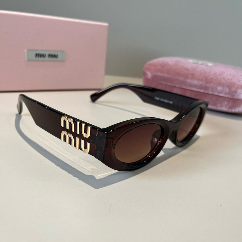 Miu Miu Cat-Eye Black Lens Sunglasses for Men & Women - 372408