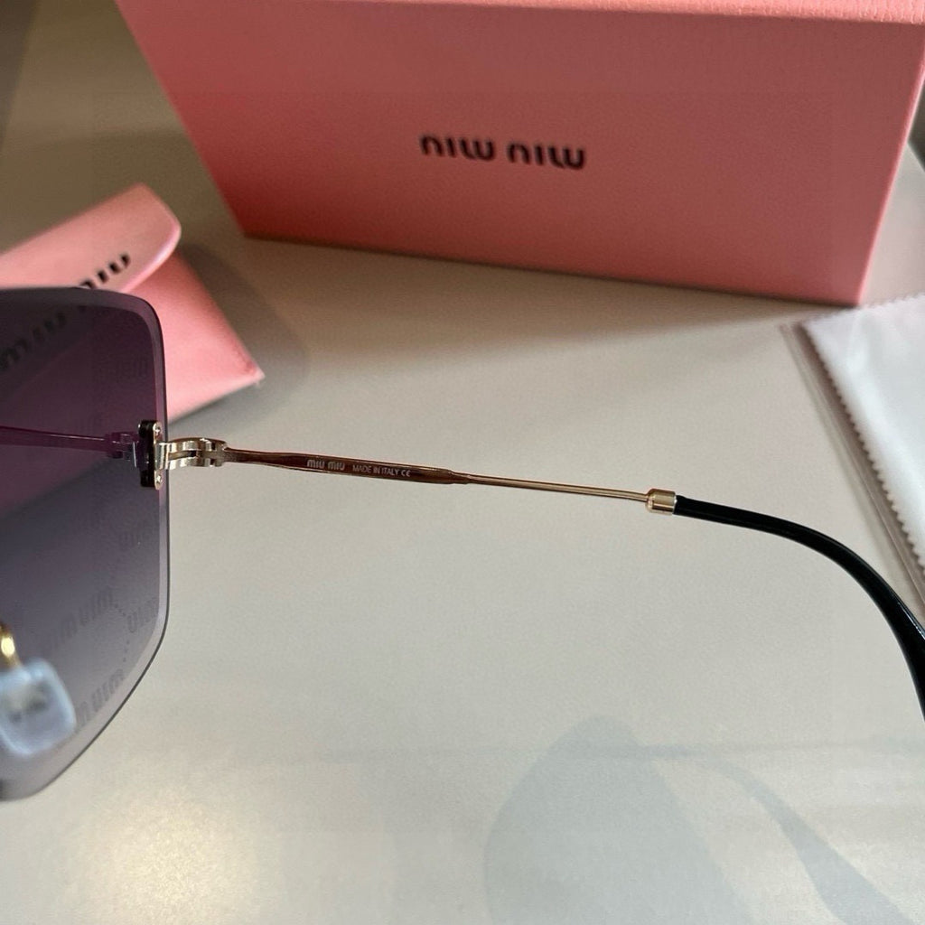Miu Miu Lightweight Rimless Silver Lens Sunglasses for Women - 449751 - detail image 6