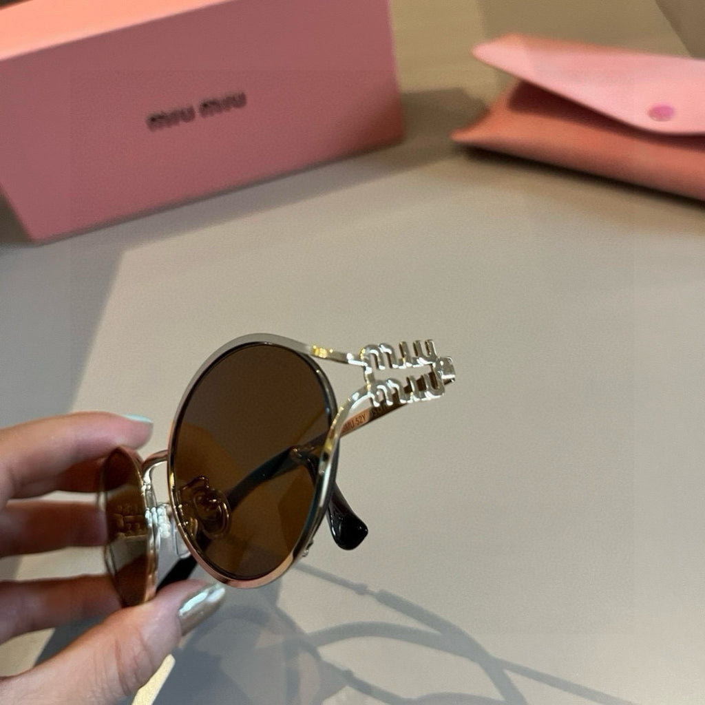Miu Miu Metal Fashion Brown Lens Sunglasses for Men & Women - 372412 - detail image 5