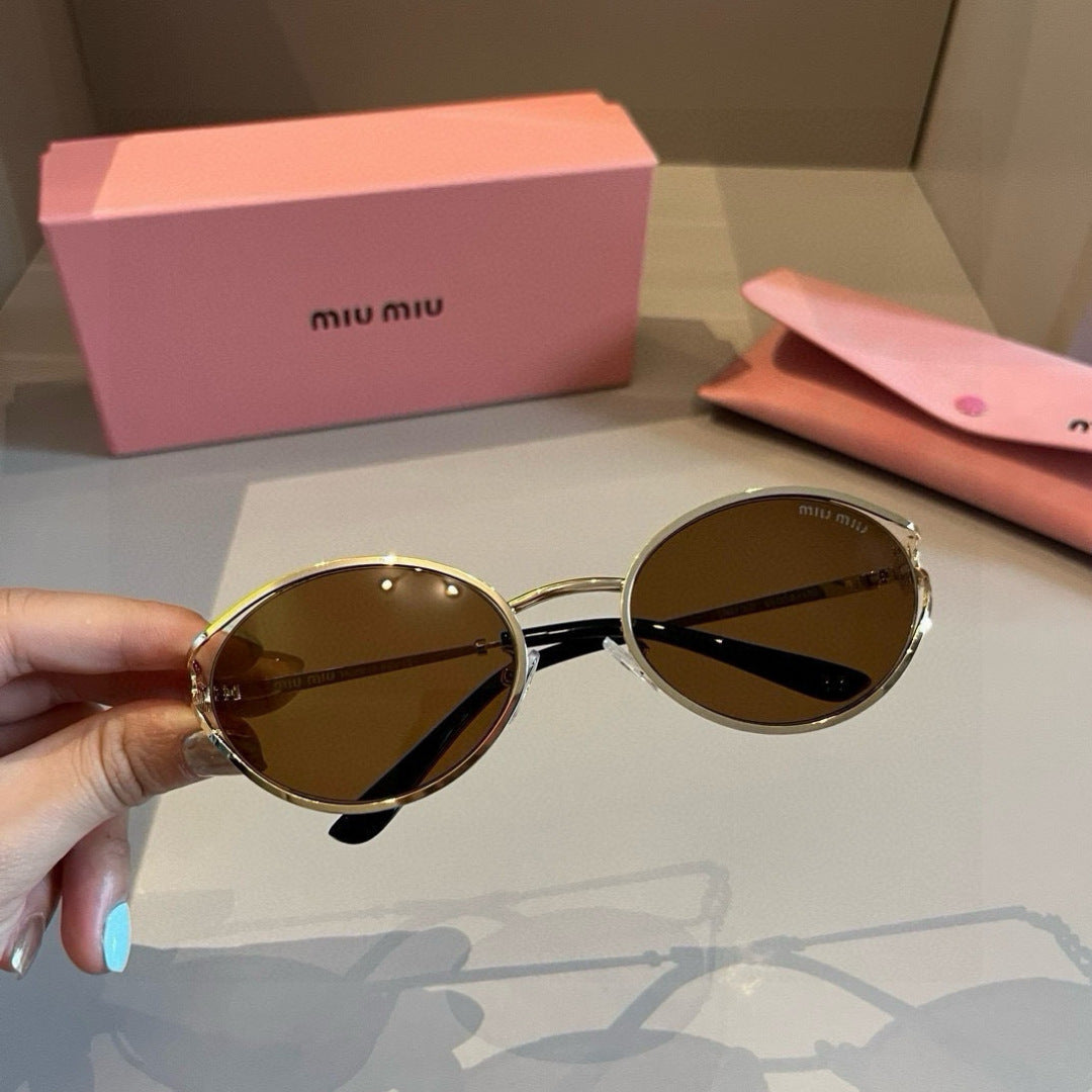 Miu Miu Metal Fashion Brown Lens Sunglasses for Men & Women - 372412 - detail image 3