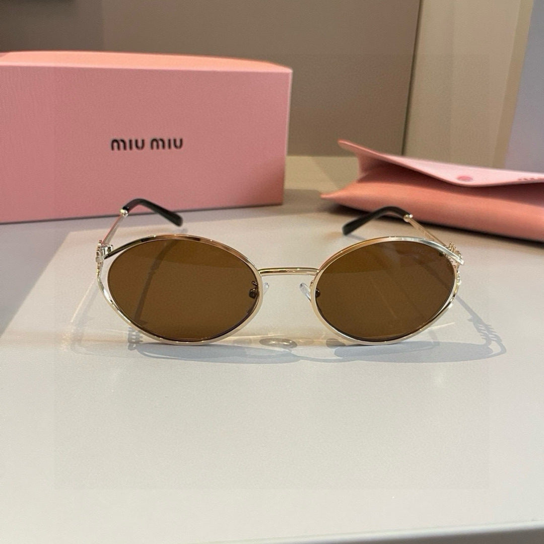 Miu Miu Metal Fashion Brown Lens Sunglasses for Men & Women - 372412 - detail image 2