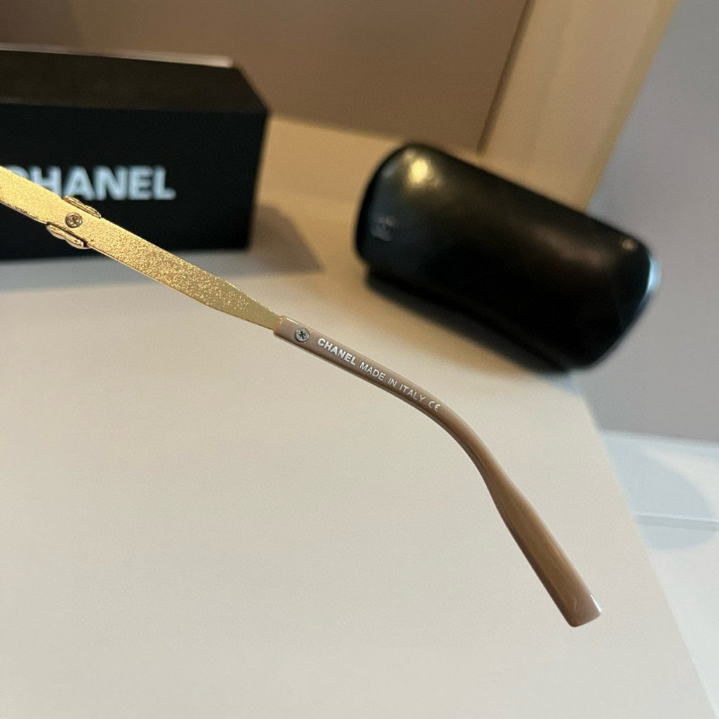 Chanel Oversized Gold Lens Sunglasses for Men & Women - 867034 - detail image 7