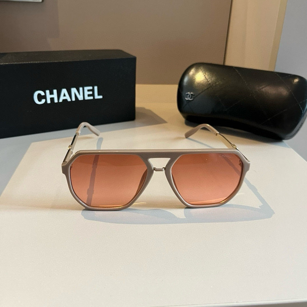Chanel Oversized Gold Lens Sunglasses for Men & Women - 867034