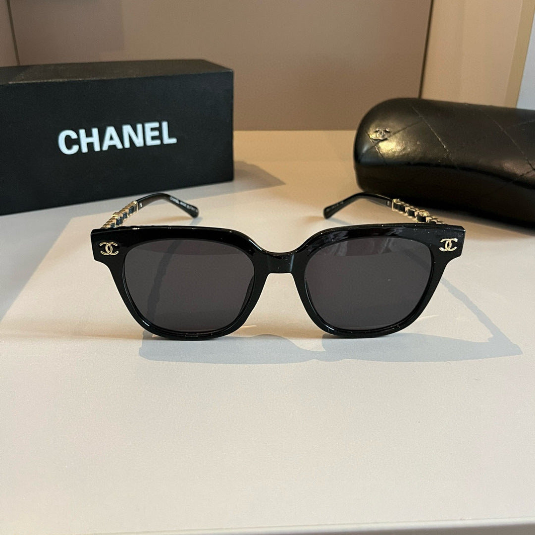 Chanel Oversized Gold Lens Sunglasses for Men & Women - 867043 - detail image 2