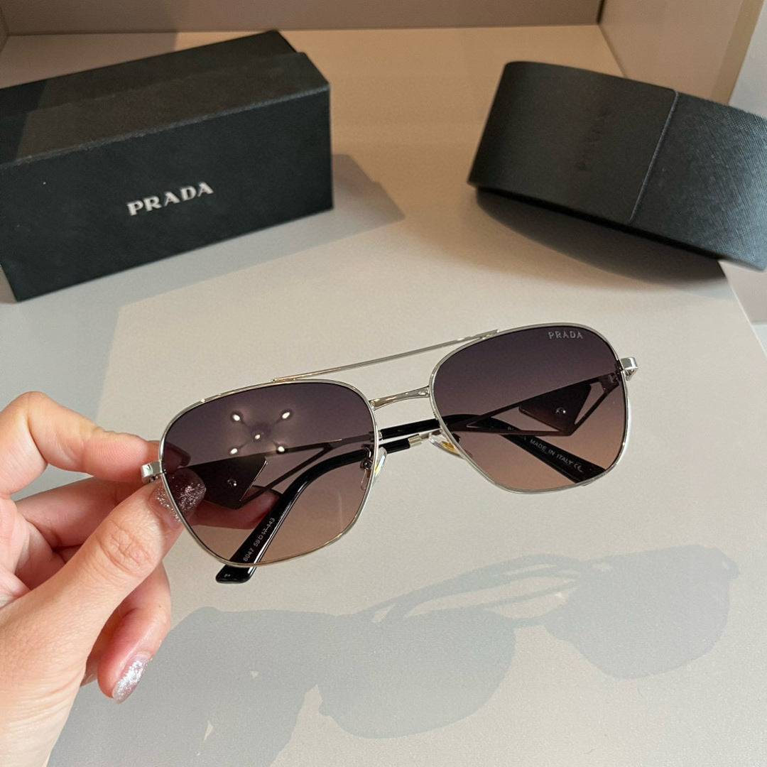 Prada Polarized Fashion Silver Lens Sunglasses for Men - 465591 - detail image 5