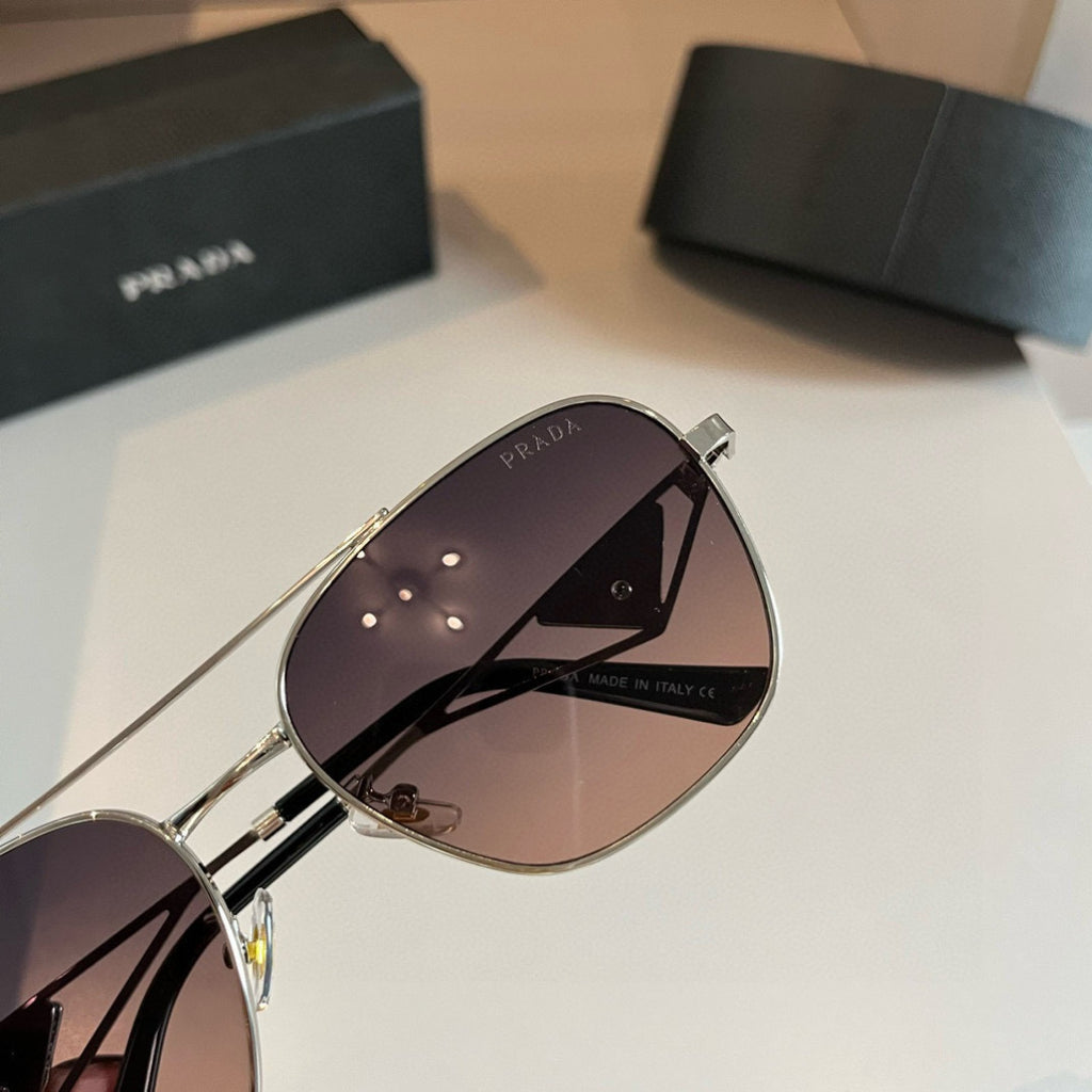 Prada Polarized Fashion Silver Lens Sunglasses for Men - 465591 - detail image 6