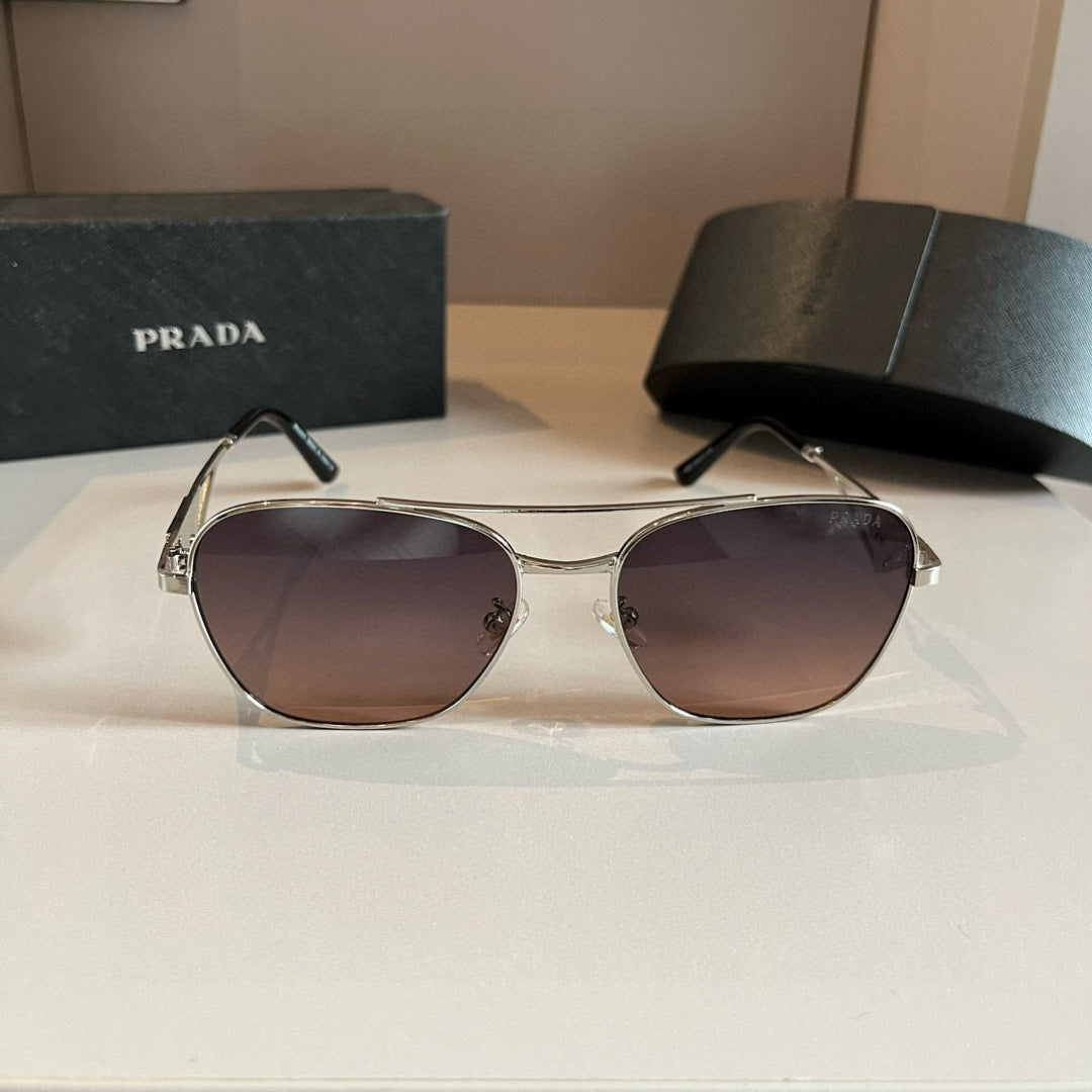 Prada Polarized Fashion Silver Lens Sunglasses for Men - 465591 - detail image 2