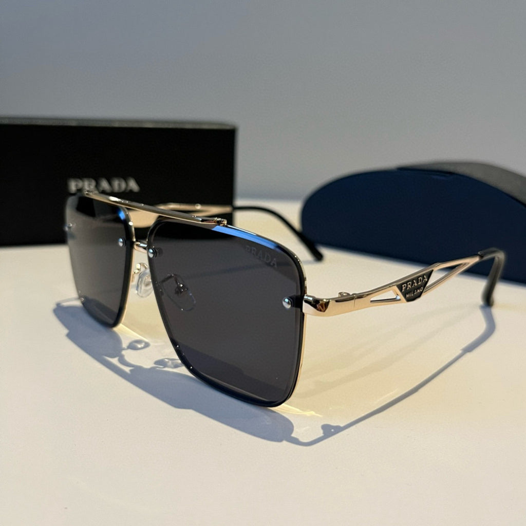 Prada Polarized Fashion Black Lens Sunglasses for Men - 449409 - detail image 3