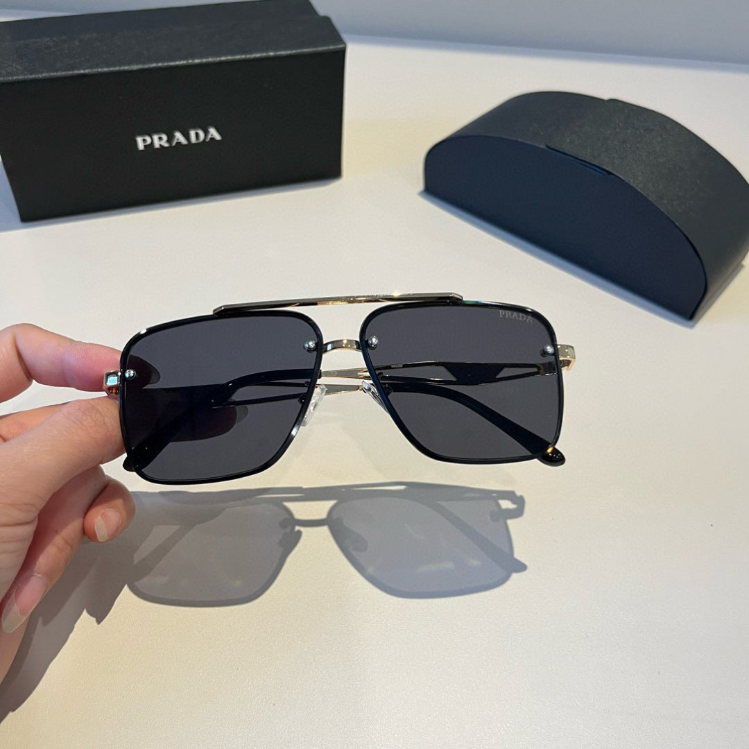Prada Polarized Fashion Black Lens Sunglasses for Men - 449409 - detail image 7