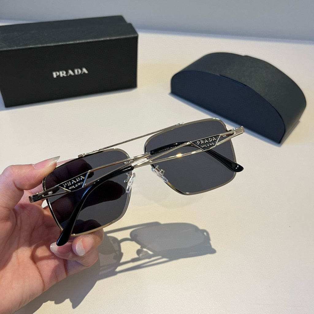 Prada Polarized Fashion Black Lens Sunglasses for Men - 449409 - detail image 4