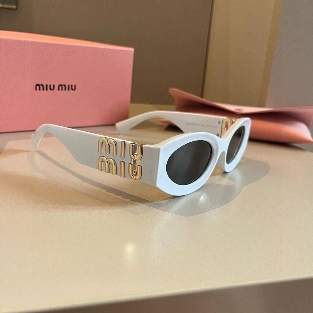 Miu Miu Cat-Eye Gold Lens Sunglasses for Men & Women - 399237