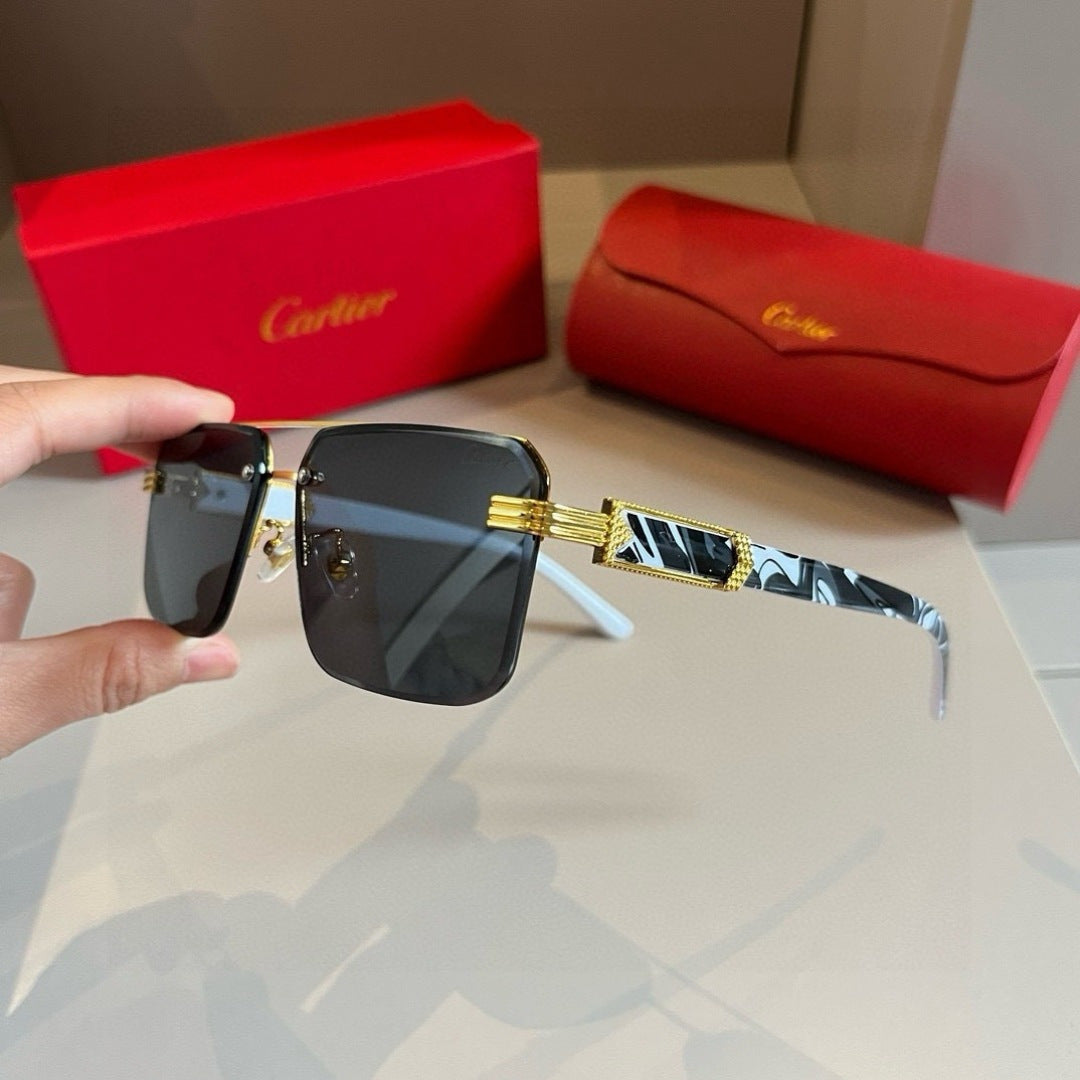 Cartier Lightweight Metal Rimless Gold Lens Sunglasses for Men & Wome - 449509 - detail image 5