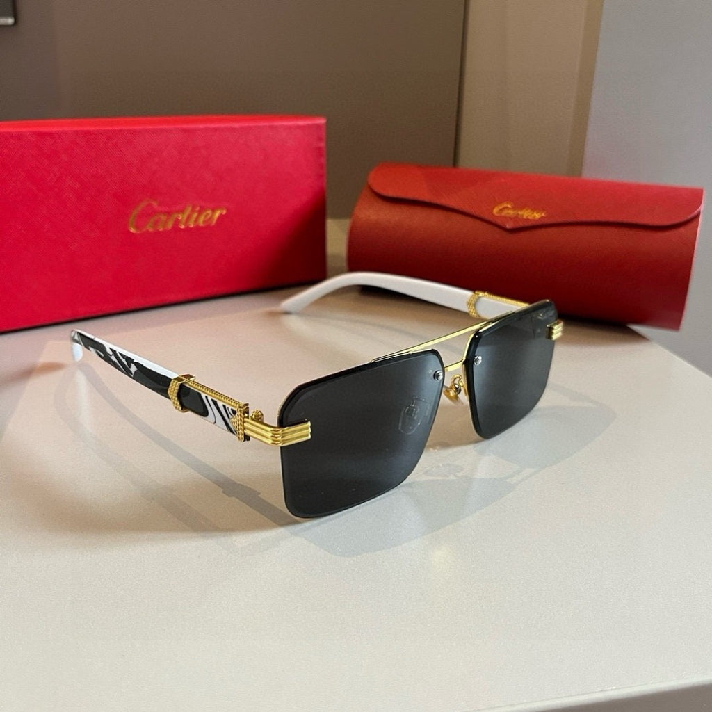 Cartier Lightweight Metal Rimless Gold Lens Sunglasses for Men & Wome - 935079