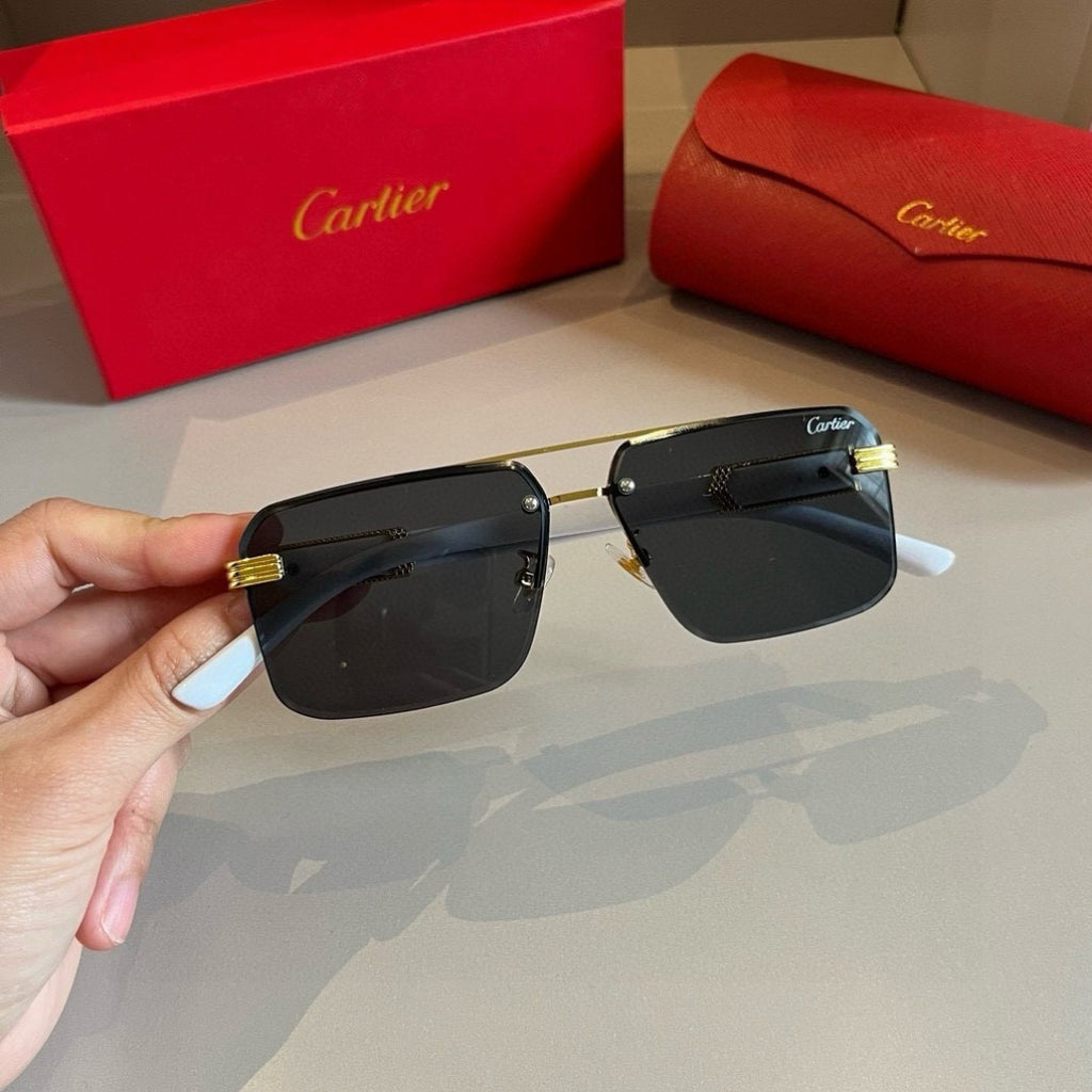 Cartier Lightweight Metal Rimless Gold Lens Sunglasses for Men & Wome - 935079 - detail image 8