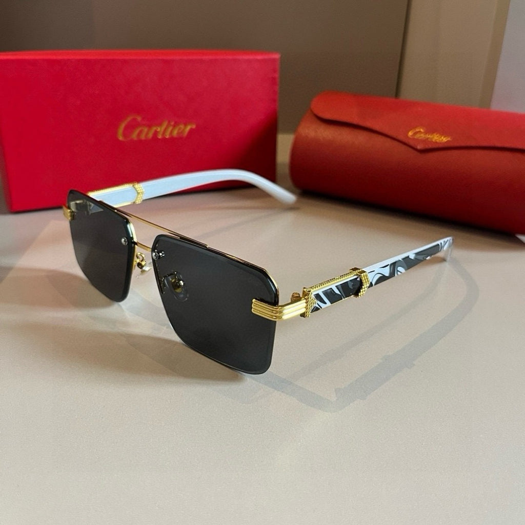 Cartier Lightweight Metal Rimless Gold Lens Sunglasses for Men & Wome - 935079 - detail image 4
