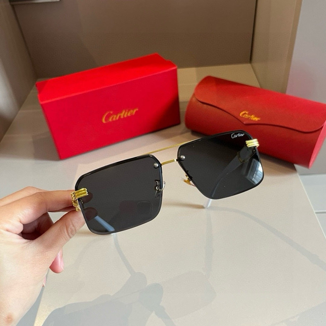 Cartier Lightweight Metal Rimless Gold Lens Sunglasses for Men & Wome - 935079 - detail image 6