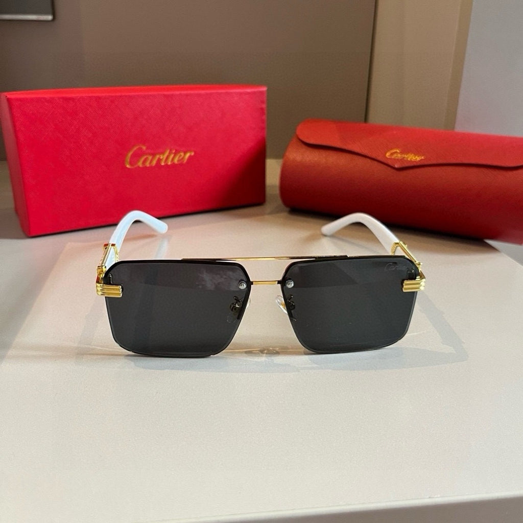 Cartier Lightweight Metal Rimless Gold Lens Sunglasses for Men & Wome - 935079 - detail image 2