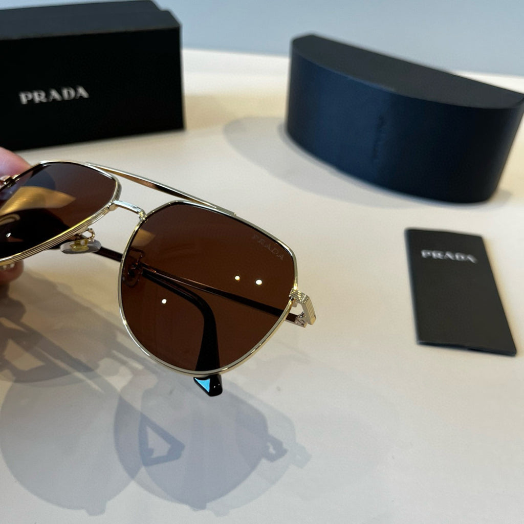 Prada Polarized Fashion Brown Lens Sunglasses for Men - 382644 - detail image 4