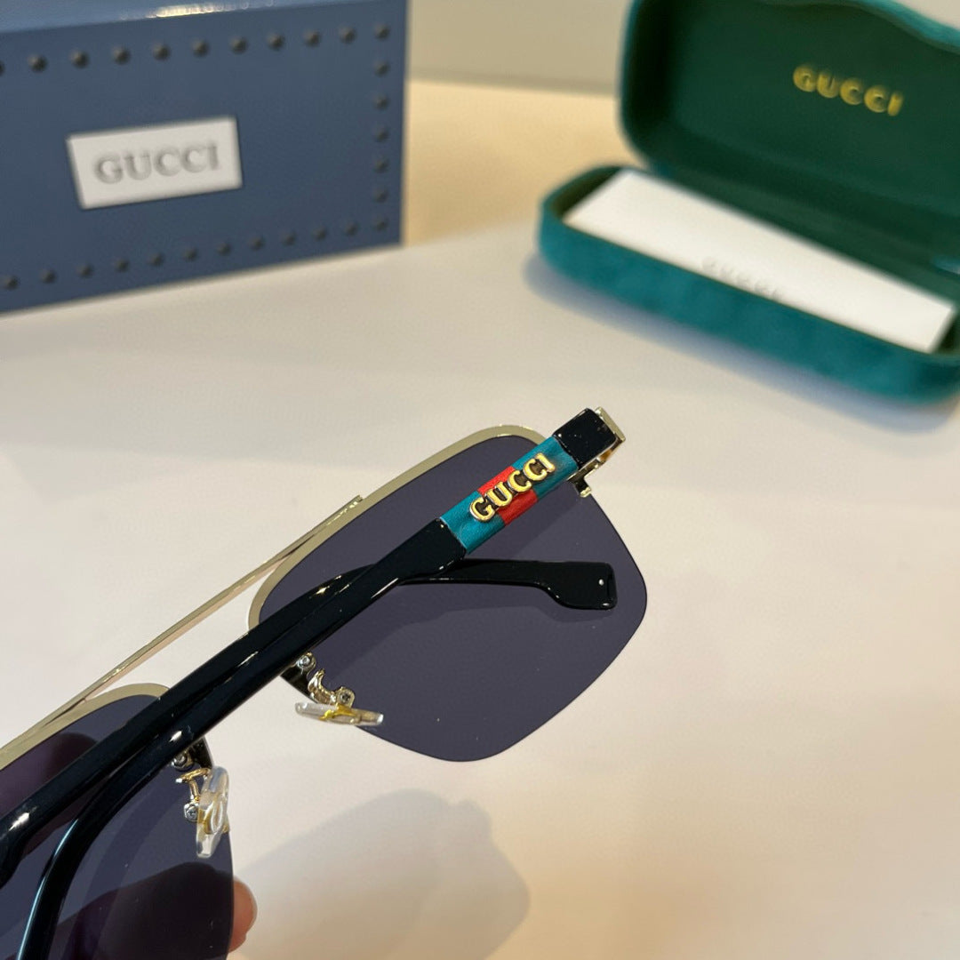 Gucci Metal Aviator Silver Lens Sunglasses for Men & Women - 398315 - detail image 6