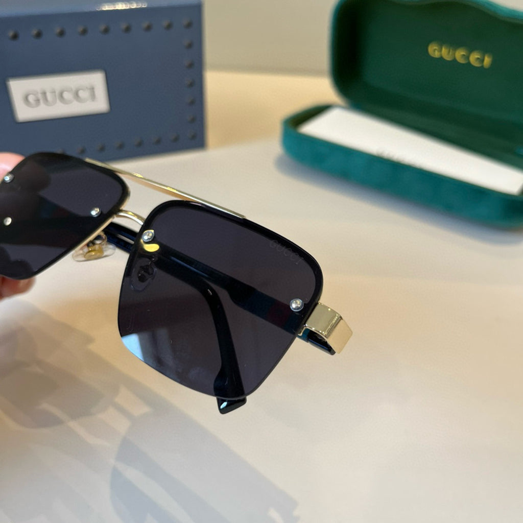 Gucci Metal Aviator Silver Lens Sunglasses for Men & Women - 398315 - detail image 7