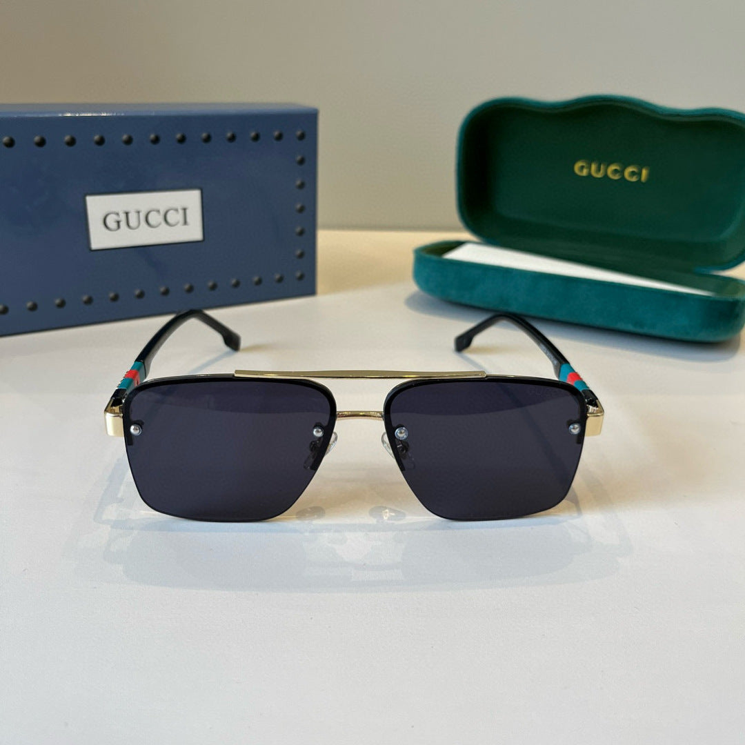 Gucci Metal Aviator Silver Lens Sunglasses for Men & Women - 398315 - detail image 2