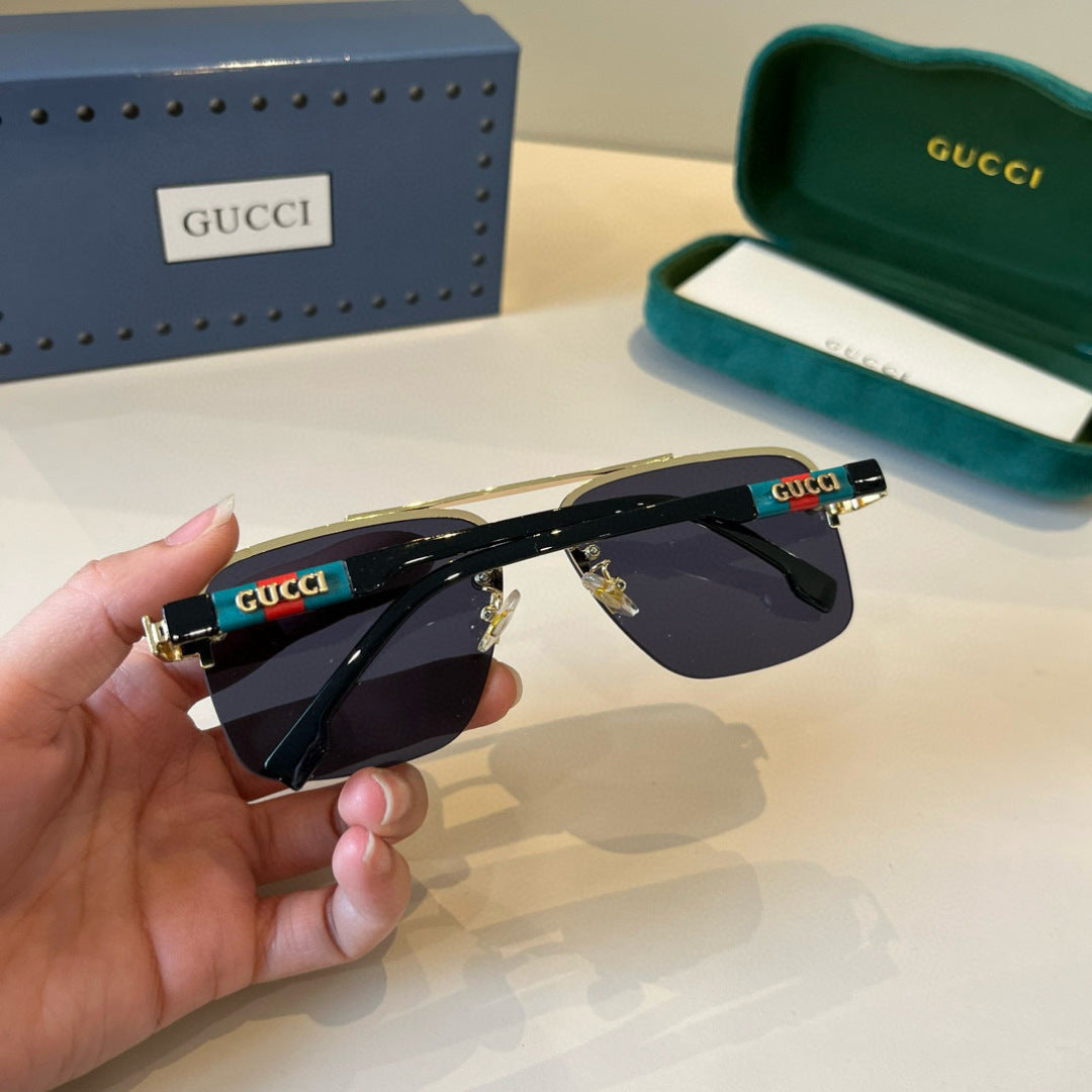 Gucci Metal Aviator Silver Lens Sunglasses for Men & Women - 398315 - detail image 5