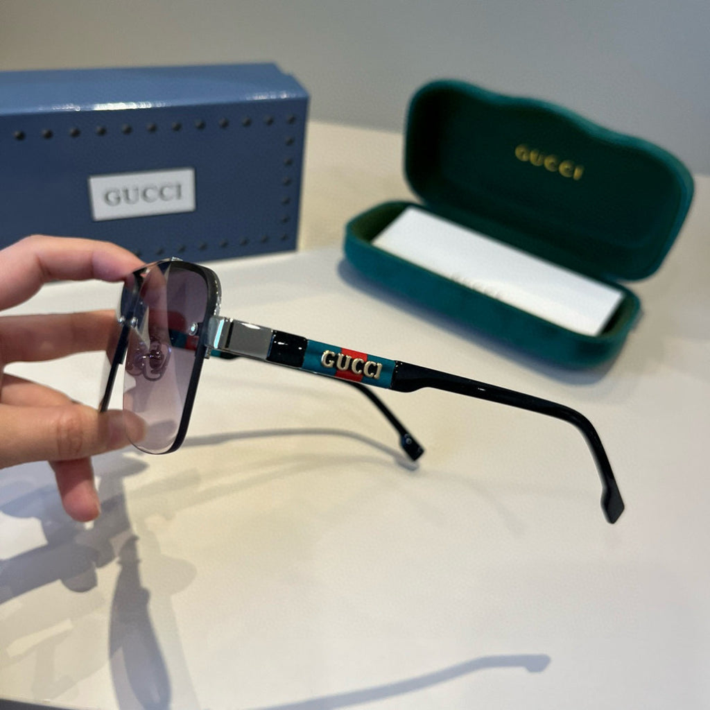 Gucci Metal Aviator Gray Lens Sunglasses for Men & Women - detail image 4