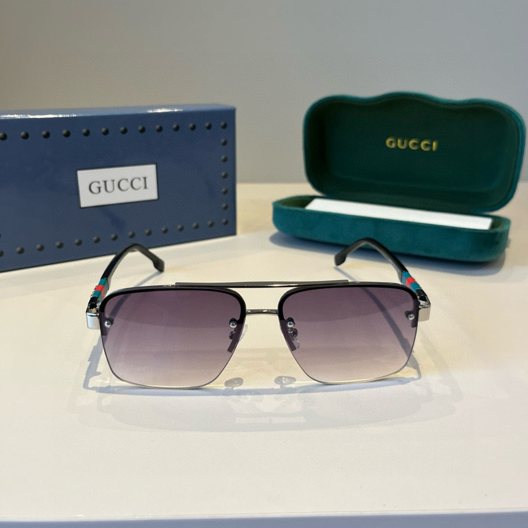 Gucci Metal Aviator Gray Lens Sunglasses for Men & Women - detail image 2