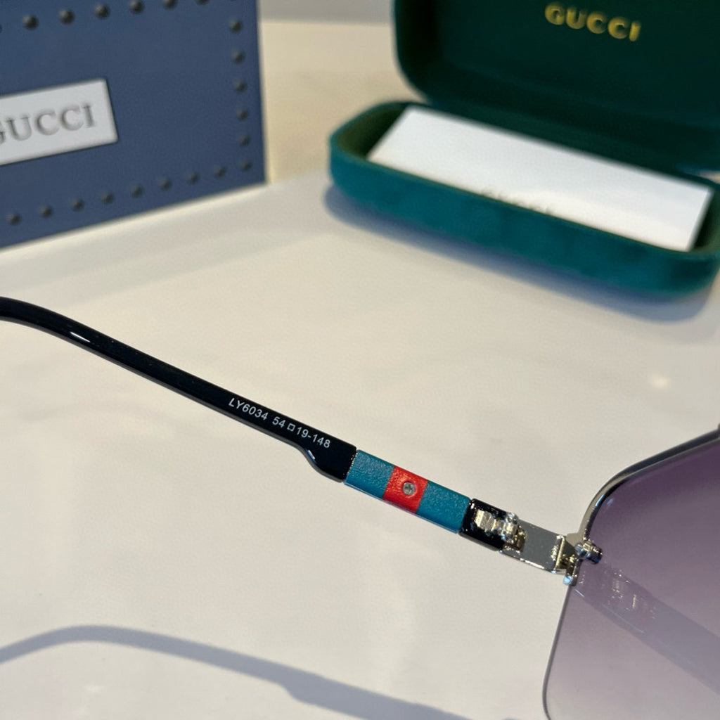 Gucci Metal Aviator Gray Lens Sunglasses for Men & Women - detail image 10