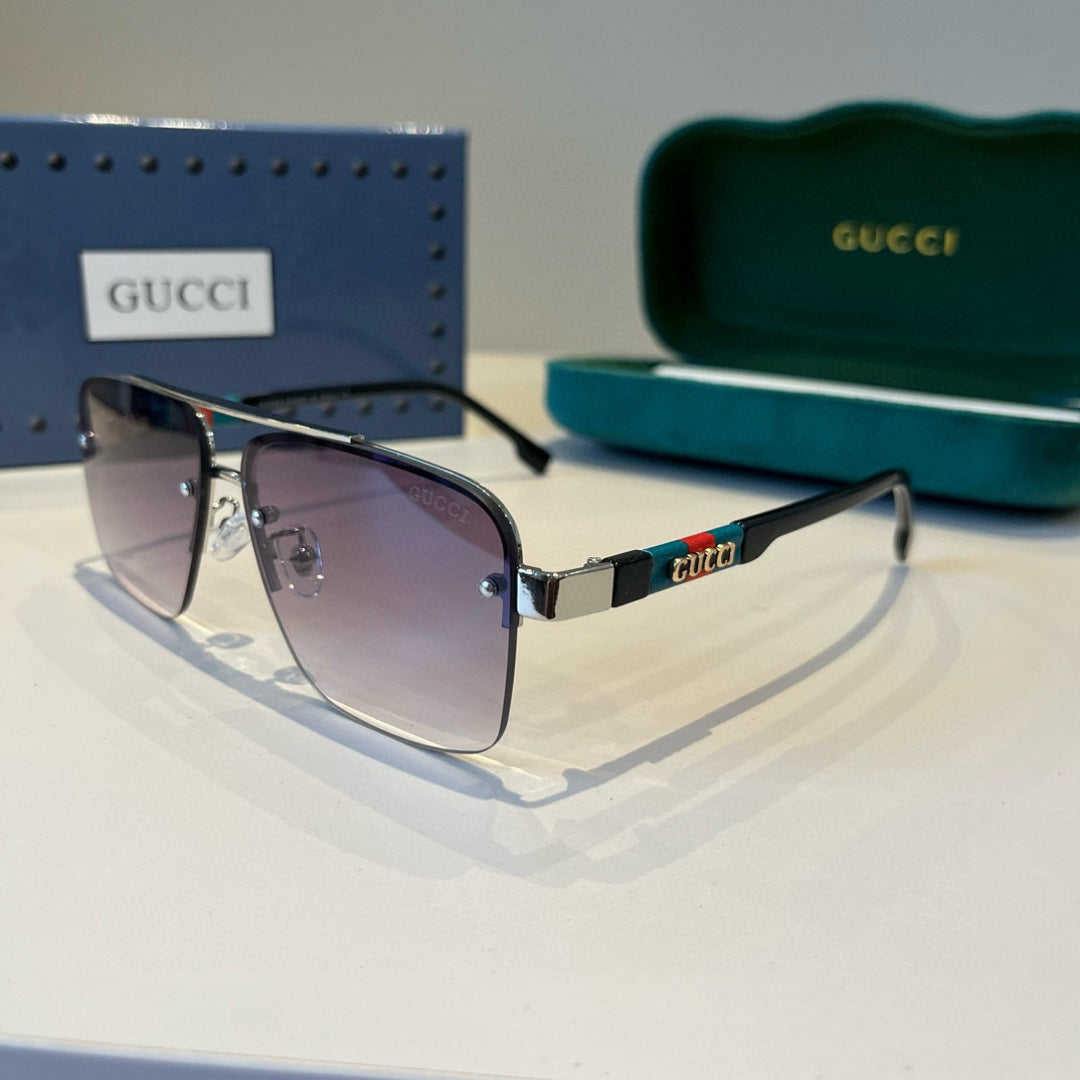 Gucci Metal Aviator Gray Lens Sunglasses for Men & Women - detail image 3
