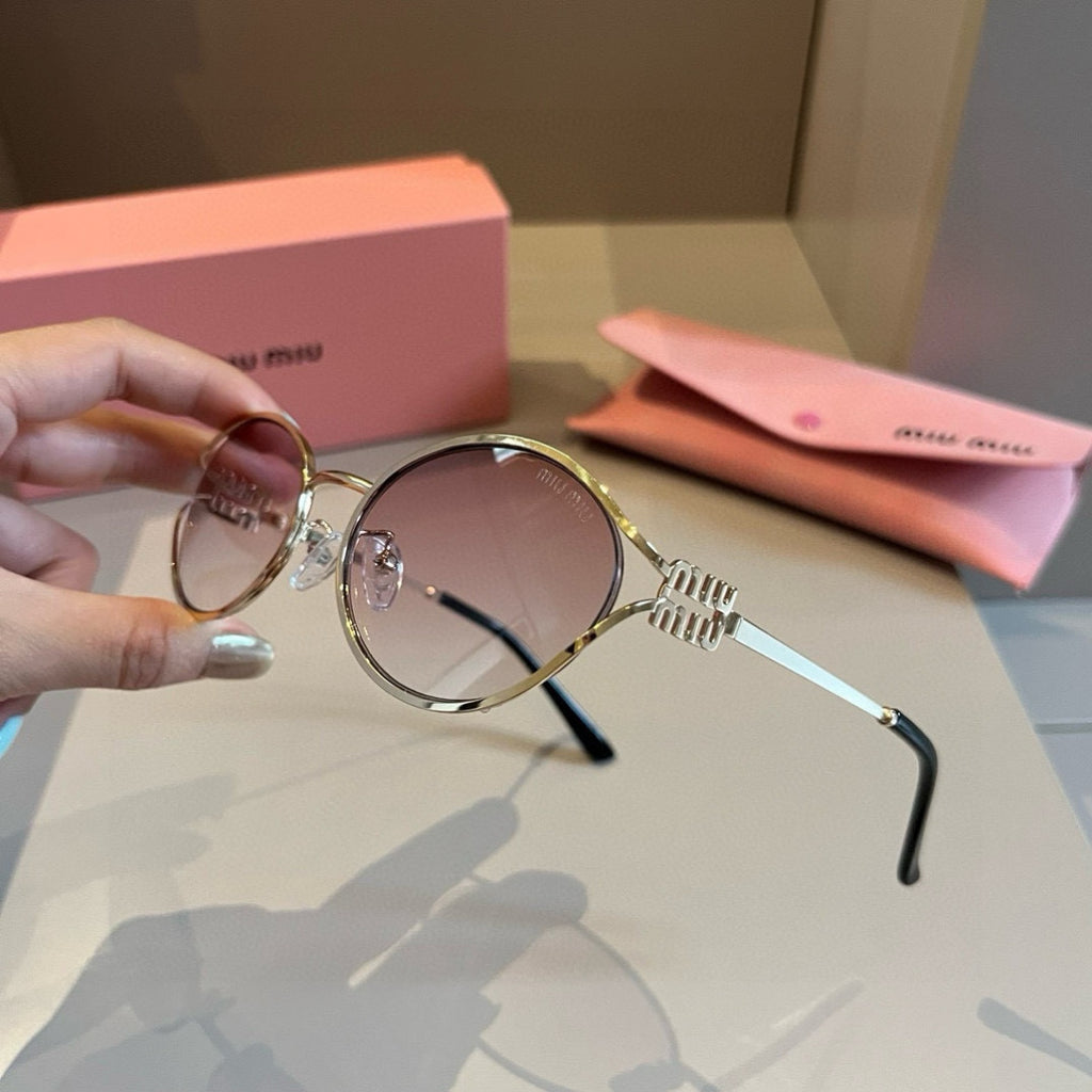 Miu Miu Metal Fashion Silver Lens Sunglasses for Men & Women - 449722 - detail image 2