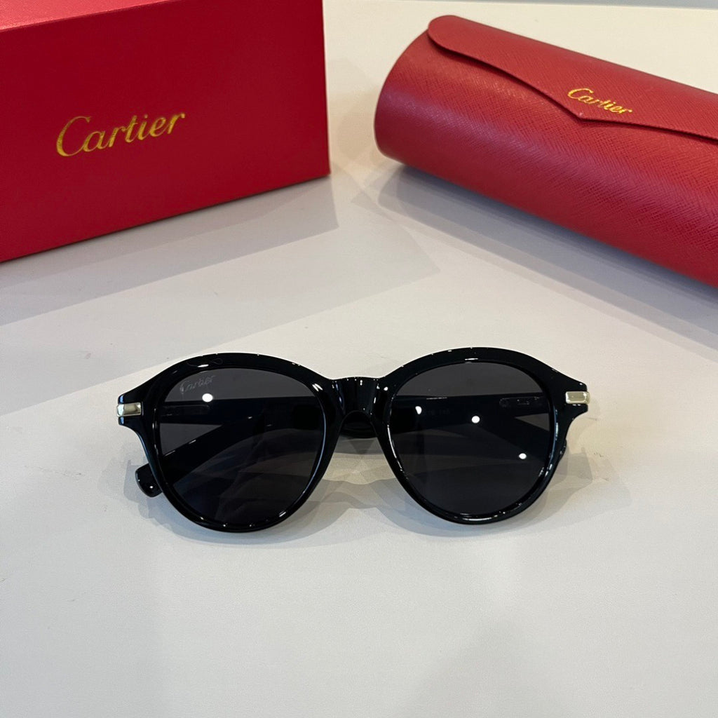 Cartier Lightweight Metal Rimless Black Lens Sunglasses for Men & Wom - 372255 - detail image 7