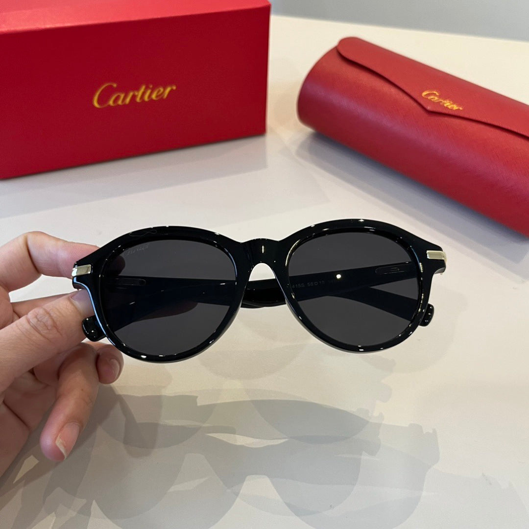 Cartier Lightweight Metal Rimless Black Lens Sunglasses for Men & Wom - 415871 - detail image 4