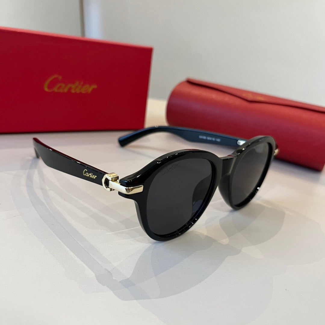 Cartier Lightweight Metal Rimless Black Lens Sunglasses for Men & Wom - 372255