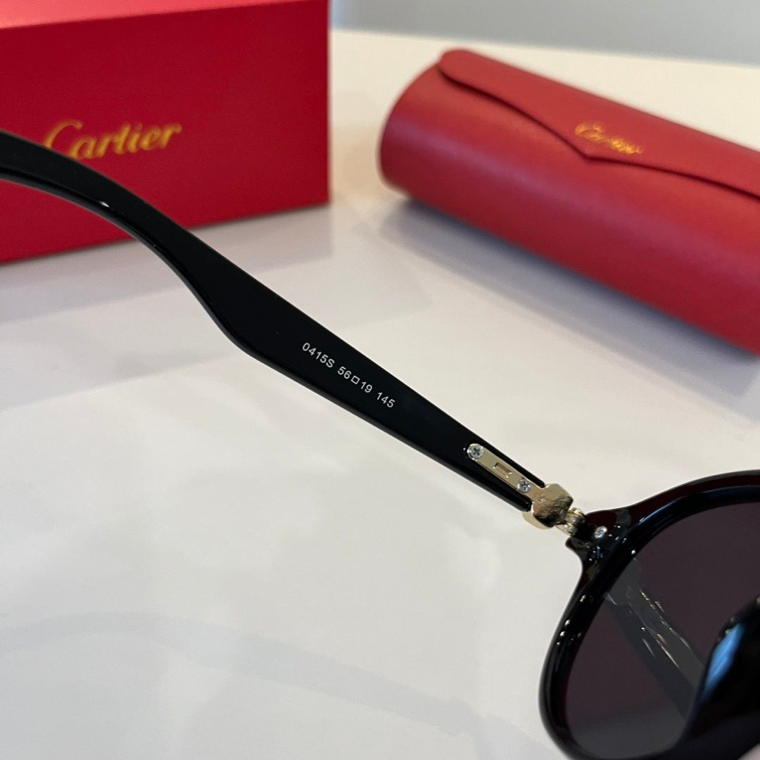 Cartier Lightweight Metal Rimless Black Lens Sunglasses for Men & Wom - 487333 - detail image 8