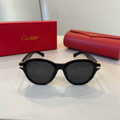 Cartier Lightweight Metal Rimless Black Lens Sunglasses for Men & Wom - 449510 - detail image 2