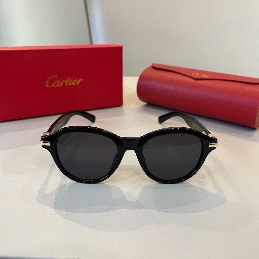 Cartier Lightweight Metal Rimless Black Lens Sunglasses for Men & Wom - 415871 - detail image 2