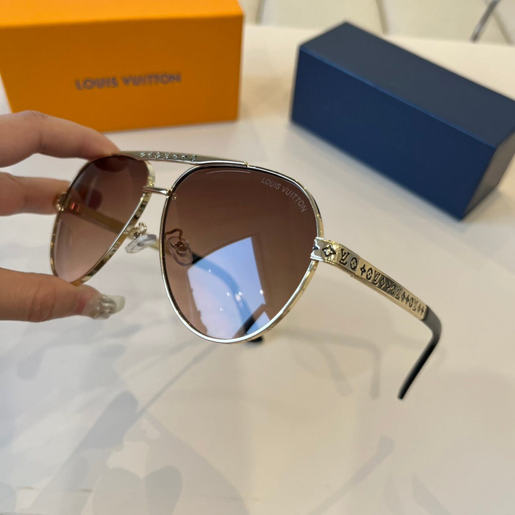 Louis Vuitton Polarized Fashion Brown Lens Sunglasses for Men - detail image 4