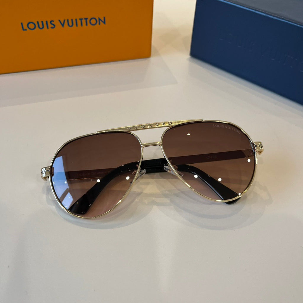 Louis Vuitton Polarized Fashion Brown Lens Sunglasses for Men - detail image 6